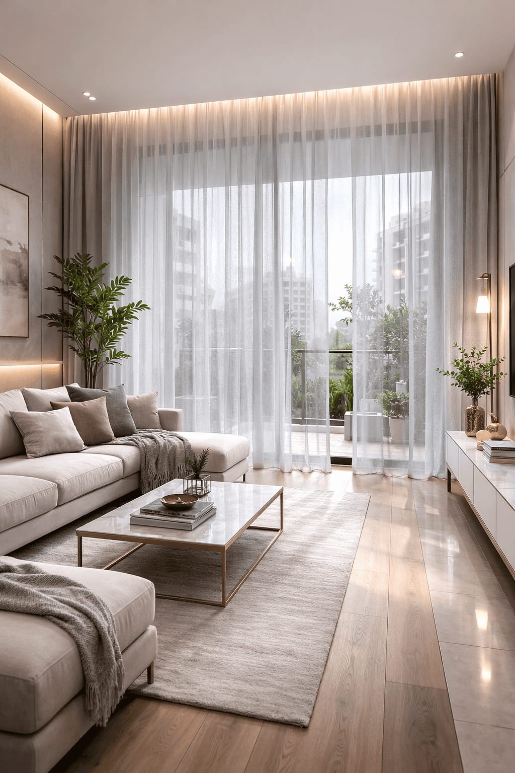 Minimal Linear Self-Texture Sheer MILANO Curtain Fabric JAIRO