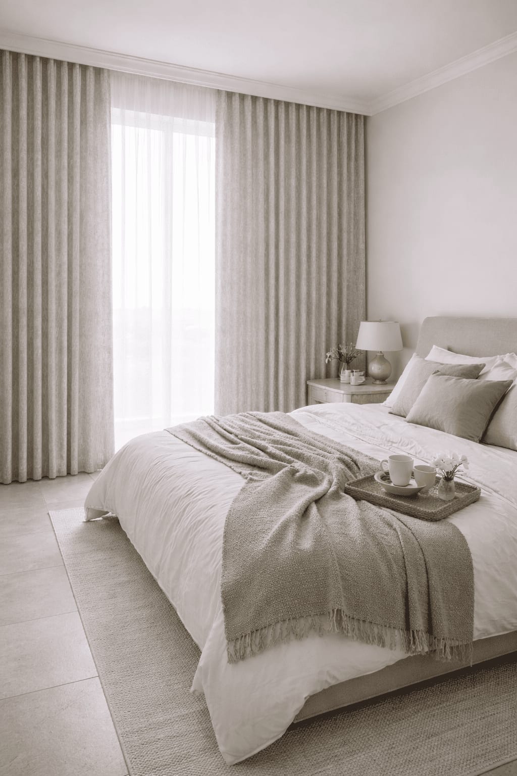 Organic Abstract Self-Texture Textura Verona1 Curtain & Cushion Fabric MS-202