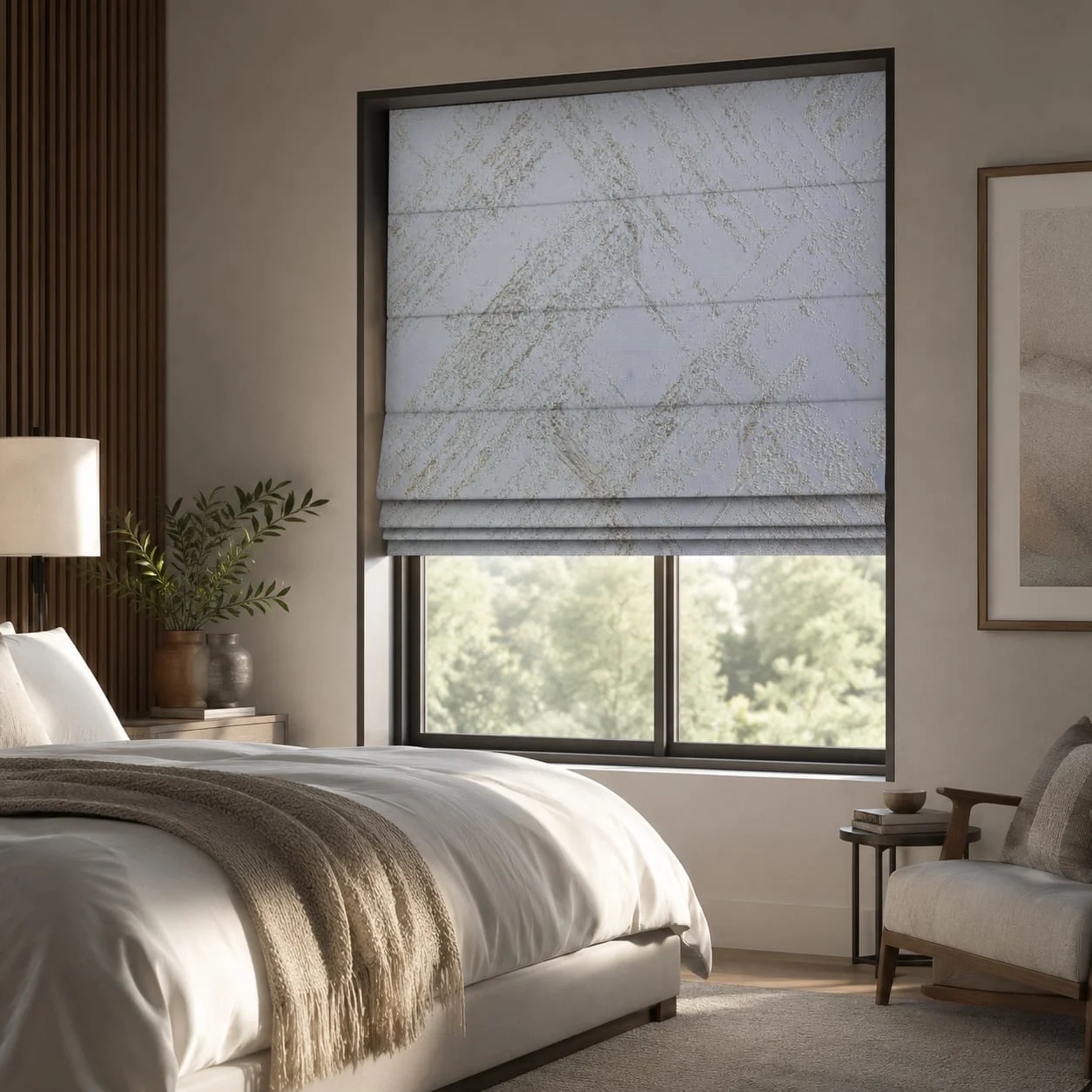 Luxury Marble Texture Roman Blind/V115-MS-206