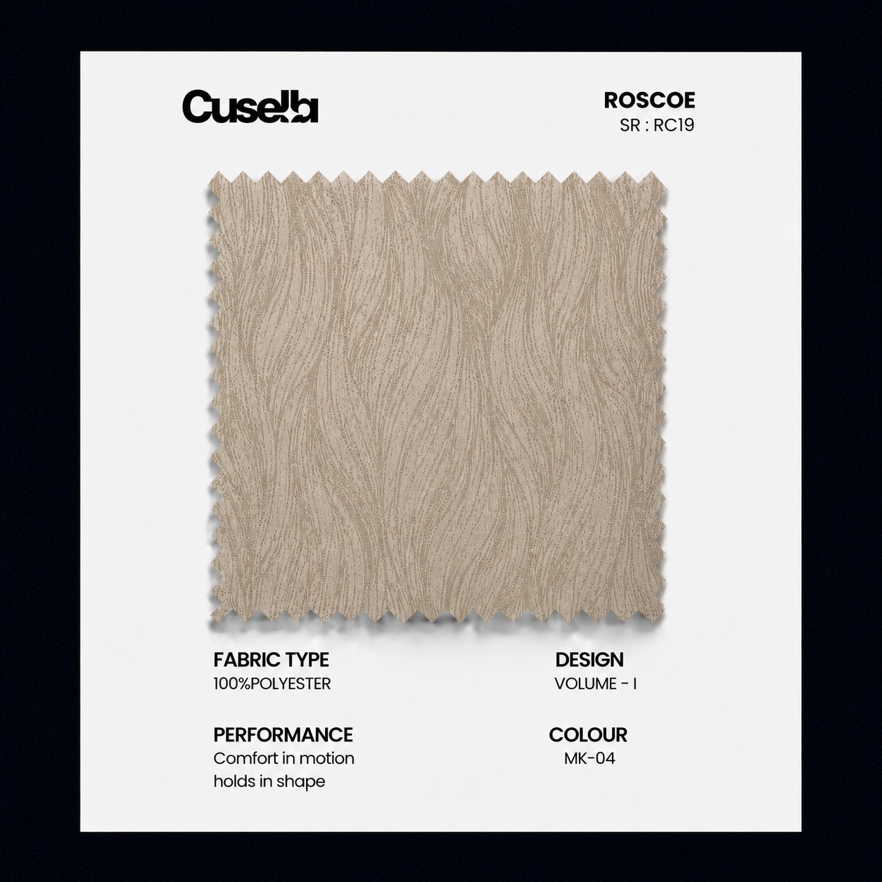 Premium Taupe Textured Curtain Fabric for Bedroom & Living Room/RC19