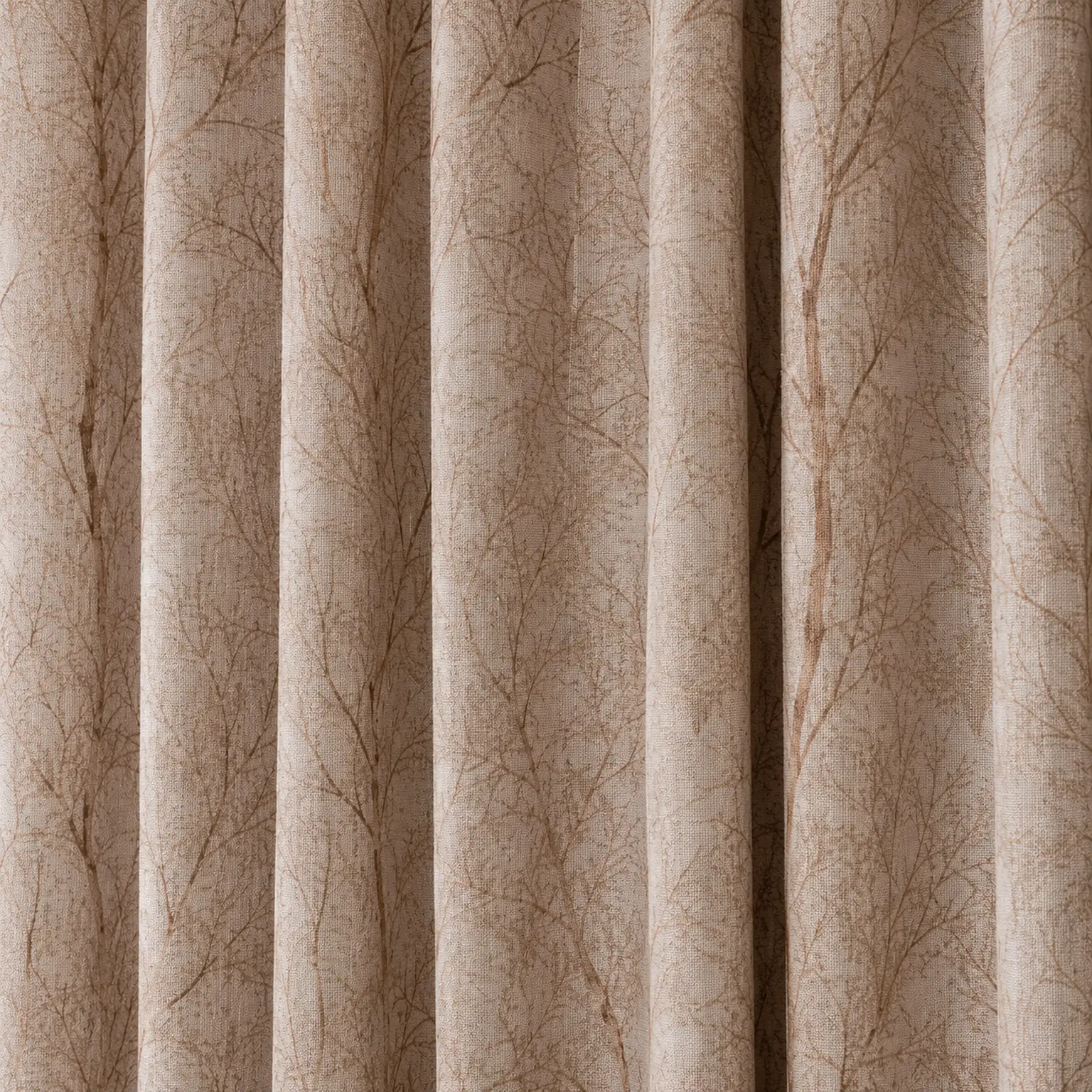 Lunara Sand Botanical Branch Curtain/CJ28